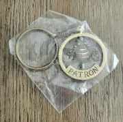 PATRON Tequila Keychain with Bumble Bee Logo Metal Keychain - NEW in Package