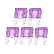 5 Pack Mini 3AMP Universal Car Fuses Blade Style Fuses Short Circuit Protection