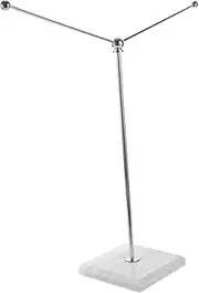 SEWACC Flag Pole Base for Meeting Flags Marble Table Desk Stainless Steel Office Supply