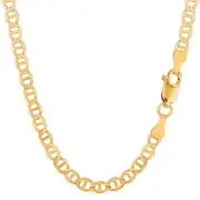 14k Yellow Gold Mariner Link Chain Necklace, 5.5 mm