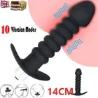 Male Anal Butt Plug Prostate Massager Vibrating Dildo Vibrator Sex Toy For Women
