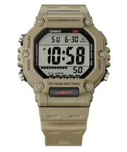 Casio Illuminator Digital Alarm Dual Time Quartz AE-1600H-5AV 100M Mens Watch