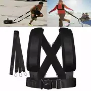 Gym Fitness Equipment Pull Sled Drag Shoulder Harness Weight Train Workout Strap