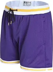 DEHANER Men's Basketball Shorts with Zip Pockets for Workout Gym Sports, Featuring Breathable Mesh Fabric