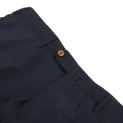 PT01 NWT Flat Front Dress Pants Size 50 34 US Dark Blue Wool Blend