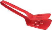 PRETYZOOM Silicone Kitchen Clips Spatula Tongs Silicone BBQ Silicone Strainer Silicone Kitchen Tongs Stainless Steel Tongs Meat Fish Tongs Household Red Stainless Steel Necessity