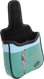 Mipcase Golf Putter Headcover: Pu Leather Square Shape Golf Club Protection Cover - Mallet Putter Sleeve - Decorative Cartoon Pattern Cover