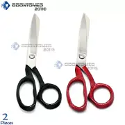 ODM 2-pcs 7" Upholstery Carpet / Shear Tailor Scissors Black,Red Color Handles