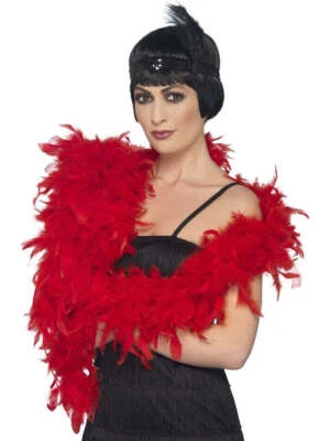 Red Deluxe Feather Boa