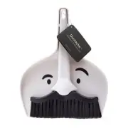 Dustache Small Dustpan and Brush Set, Mini Broom and Dustpan Set, Mustache De...