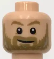 Lego New Light Nougat Minifigure Head Dual Sided Lightning Eyes Part