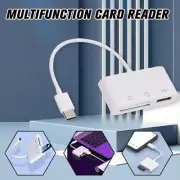USB C 3-in-1 Hub Converter Type-C Adapter SD Card Reader For Laptop Pro