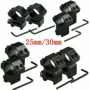 2pcs Hi/Low/med profile 11mm /20mm Rail Scope or Rings Dovetail Mounts 25mm-30mm