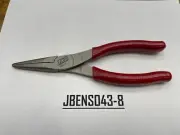 Snap-on Tools USA NEW 100th PEARL RED 8" Soft Grip Needle Nose Pliers 96ACFRCE