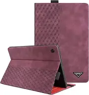 Case for Samsung Galaxy Tab A8 2021/2022 10.5 inch (SM-X200/SM-X205/SM-X207),Multi-Angle Stand PU Leather Magnetic Protective Case Wallet Flip Cover for Samsung Galaxy Tab A8 2021,Wine Red