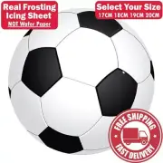 Soccer Ball Edible Image Cake Topper Round Frosting Icing Party Decoration