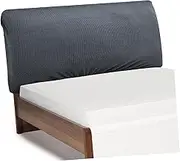 Elastic Headboard Cover Stretchy Fabric Pillow Protector for Double Bed