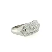 Platinum Diamond Cluster Estate Antique Ring 0.40ct TDW Size 5