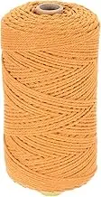 uxcell Natural Macrame Cord 2mm x 219 Yards 3 Strand Twisted Cotton Macrame Rope for DIY Knitting Plant Wall Hanger Dreamcatcher, Golden Yellow