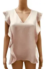 Witchery Pearl Flutter Top Women's Blouse Size 12 RRP $99.95