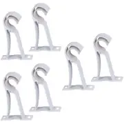 3 Count Curtain Rod Brackets for Wall Hooks Drapes Rose Gold White
