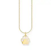 Buy Necklace with paw pendant and cold enamel - gold by Thomas Sabo online - THOMAS SABO Australia