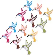 [Holibanna] 2Set Hummingbird Embroidery Patches Decorative Appliques for Clothing Bags Crafts Accessories for DIY Fashion Projects