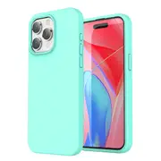 ZUSLAB for Apple iPhone 15 Pro Max Case Liquid Silicone Anti-Scratch Gel Rubber Shockproof Protective Cover with Soft Microfiber Lining (2023) - Mint Green