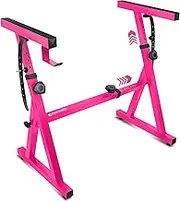 Liquid Stands Piano Keyboard Stand - Z Style Adjustable and Portable Heavy Duty Music Stand for Kids and Adults -Fits 54-88 Key Electric Pianos - Sturdy Musical Keyboard Stand (Pink), MS1078-Parent