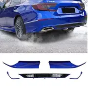 Rear Bumper Diffuser +Side Corner Spat Arpon Kit Blue For Honda Accord 10th Gen (for: Honda)
