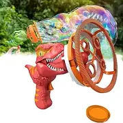 Visulong Electric Dinosaur Bubble Machine,Electric Dinosaur Bubble Machine,Visualong Bubble Machine,Visulong Bubble Maker,Dinobubbles Dinosaur Bubble Blaster,Dinosaur Bubble Blower Toy (RED)