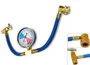 14" Long Refrigerant AC Charging Hose w/Gauge Service Diagnostic R134aAutomotive