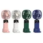 USB Rechargeable Foldable Neck Fan with Phone Stand and LED Display