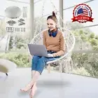 Silla De Hamaca Columpio Colgante Tejido A Mano Para Interiores Y Exteriores