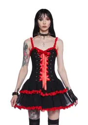 [Widow] Heartsick Harlequin Mini Dress