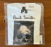 PS Paul Smith MENS REG FIT T-SHIRT SKULL with Skull Motif, WHITE, SMALL