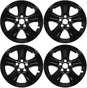 4 Pcs Wheel Hub Cap, Auto Tire Replacement Exterior Cap, Glossy Black Wheel Skins Hubcap Replacement for Toyota Rav4 XLE LE 2019 to 2023, Snap Fixed Installation
