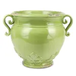 Vietri Rustic Garden Linen Basil Round Planter