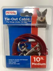 Petco 10 ft Medium Tie-Out Cable for dogs under 50lbs