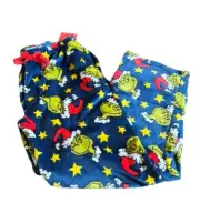 Dr Seuss The Grinch Mens Pajama Pants Sz M NWT Stars Christmas Plush