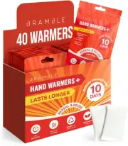 40 Hand Warmers Reusable 20 Pairs 8 Hours Heat over 10 Days Pocket Warmer Pads