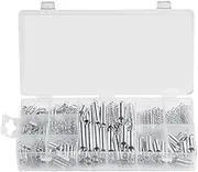 XIASABA Spring Assortment Set 200pcs 20 Sizes Extension Compression Spring Assortment Metal Springs Kit with Box Mixed Springs Extension Tension Compression