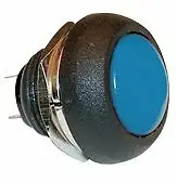 CES SPST Push Button Switch Blue MOMENTARY-ON Normally Open