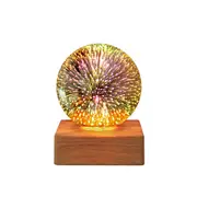 Led Plug-In 3D Firework Night Light Foreign Trade Bedroom Usb Colorful Starry Sky Atmosphere Lamp Bedside Decorative Table Lamp (Starry Sky)