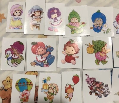 Handmade Set of 10 Strawberry Shortcake Die Cut STICKERS All Different Scrapbook