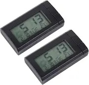 Gatuida 1set Car Clock Projector Dash Timer Gauge Bedroom Clock Clocks Monitor Analog Projector Auto Digital Clock with Seconds Clock Car Clock Abs Black 2pcs