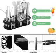 23 PCS Pro Cocktail Shaker Set Drink Maker Mixer Bar Tool Bartender Kit New