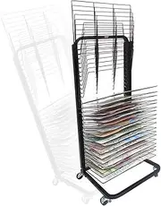 Art Drying Rack for Classroom,Oil Painting Rack Art,for Childcare Centers and Art Classes,Art Classroom or Studio,25 Shelves