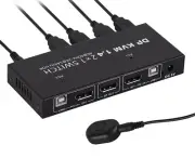 KVM Switch - Displayport - 1 Monitor 2 Computers - 4 USB Ports - Remote m- 51101