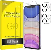 JETech Screen Protector for iPhone 11 6.1-Inch with Camera Lens Protector, Tempered Glass Film, 2-Pack Each
